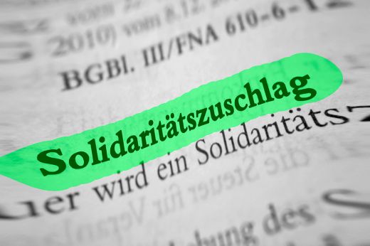 Foto: Schriftzug Solidaritätszuschlag